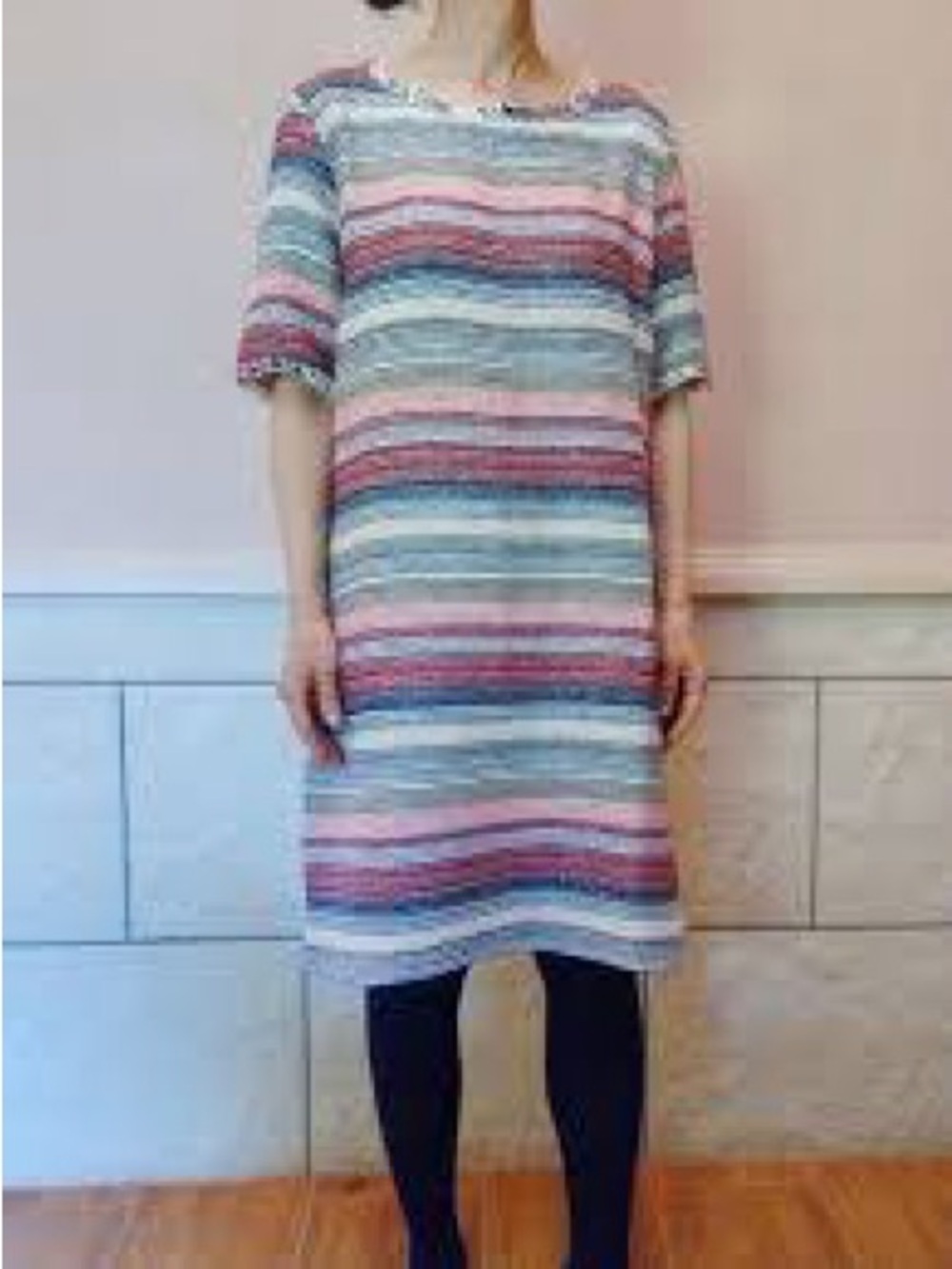 La Fée Maraboutée Made in Italy Tweed Fringe Shift Dress 8
